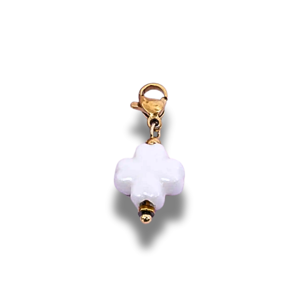 Charm Trefle Blanc