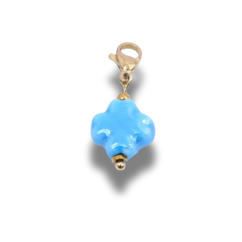 Charm Trèfle bleu ciel  | Gaou Bijoux